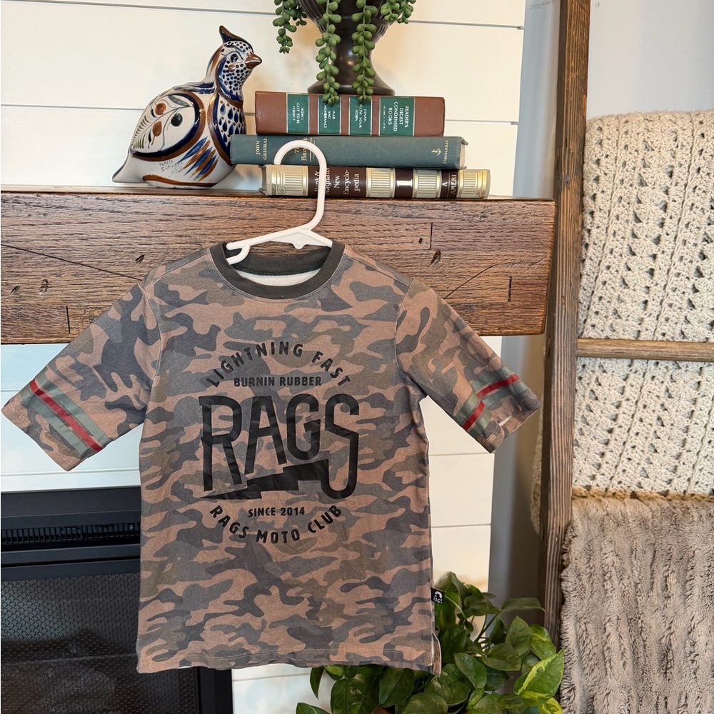 RAGS! Boys Camo Shirt Size 5/6!